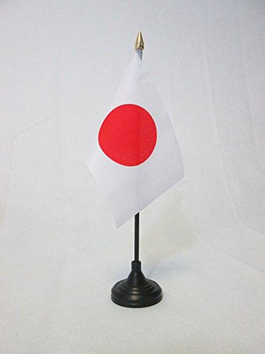 AZ FLAG Japan Table Flag 4 x 6 - Japanese Desk Flag 15 x 10 cm - Golden Spear top