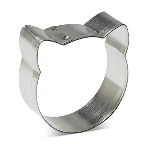 Mini Round Cat Face Cookie Cutter 1.5 in M180 - Foose Cookie Cutters - USA Tin Plate Steel Mini Round Cat Face Cookie Cutter 1.5 in M180 - Foose Cookie Cutters - USA Tin Plate Steel