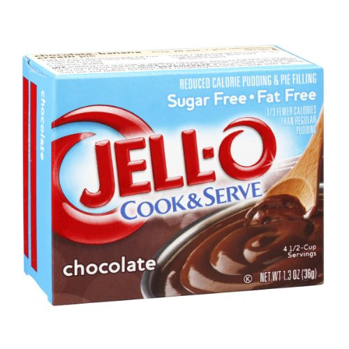 Jell-O Cook  and  Serve Sugar Free Fat Free Chocolate Pudding  and  Pie Filling