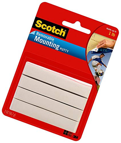 Scotch Removable Mounting Putty 2 oz Colors May Vary - 2 Pack
