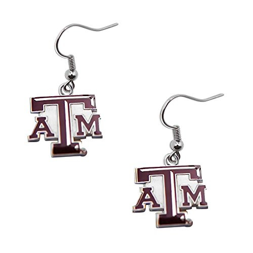 aminco Texas A and M Aggies Dangle Logo Earring Set NCAA Charm Gift