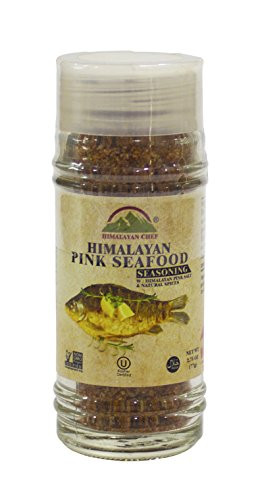 Himalayan Chef Pink Seafood Seasoning Shaker 2.75 Ounce 100 percent Natural pink salt