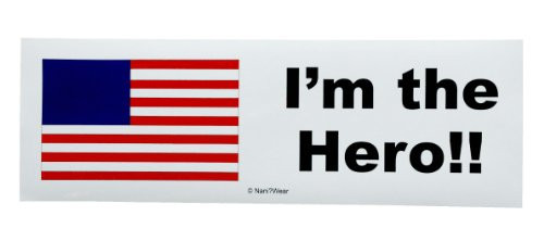 NaniWear Hetalia Anime Geek Bumper Sticker America Im The Hero