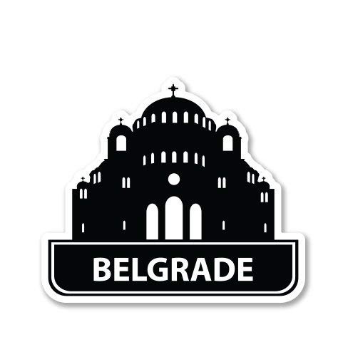AK Wall Art Belgrade Vinyl Sticker - Car Window Bumper Laptop - Select Size