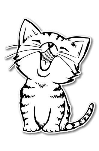 AK Wall Art Kitten Cute Meow Vinyl Sticker - Car Window Bumper Laptop - Select Size