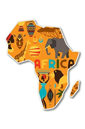 AK Wall Art Africa Vinyl Sticker - Car Window Bumper Laptop - Select Size