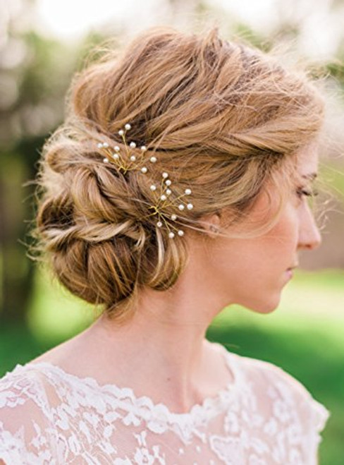 Kercisbeauty 3PCS Handmade Bridal Bridesmaids Flower Girl Simple Cute Tiny Pearl Hair Pins Headpiece for Wedding and Party  Rose Gold Kercisbeauty 3PCS Handmade Bridal Bridesmaids Flower Girl Simple Cute Tiny Pearl Hair Pins Headpiece for Wedding and Party  Rose Gold