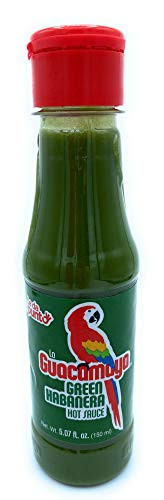 La Guacamaya Green Habanera Hot Sauce   Green Habanero Chili Pepper   Real Mexican Hot Sauce   Keto Friendly   5.07 fl. oz. Bottle  1 Count