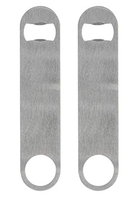 KISEER Heavy Duty Stainless Steel Flat Bottle Opener 2 Pack Beer Bottle Opener for Kitchen Bar or Restaurant KISEER Heavy Duty Stainless Steel Flat Bottle Opener 2 Pack Beer Bottle Opener for Kitchen Bar or Restaurant