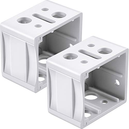 Jetec 1 Inch Blind Brackets White Profile Box Mounting Bracket Window Blinds Headrail Bracket  2