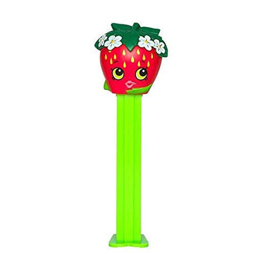 Pez Shopkins Candy Dispenser  Strawberry Kiss Pez Dispenser with Candy Refills   Shopkins Party Favors Grab Bags