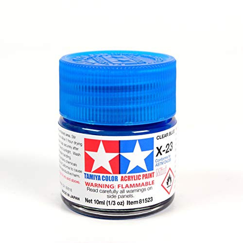 Tamiya 81523 X-23 Clear Blue Acrylic Gloss Mini - 10 ml   0.33 Fl.Oz