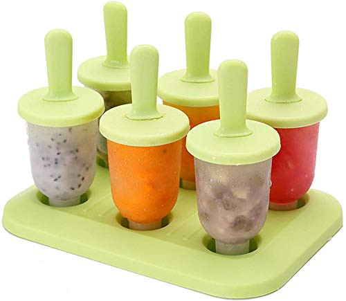 CHICHIC Popsicle Molds Ice Pop Makers Ice Pop Molds Ice Bar Maker Plastic Popsicle Mold Kids Ice Cream Tray Holder Lolly Pops Kitchen Supply Popsicle Green Small