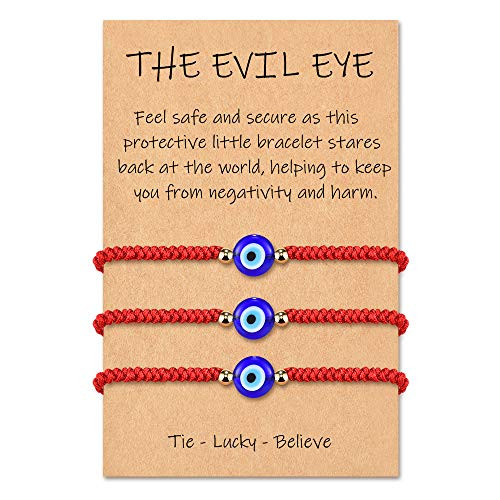 KINGSIN Red String Evil Eye Bracelet for Teen Girls Women Kabbalah Good Luck Preotection Nazar Amulet KINGSIN Red String Evil Eye Bracelet for Teen Girls Women Kabbalah Good Luck Preotection Nazar Amulet