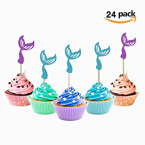 Suppar Pink and Gold Girl Baby Shower Cupcake Toppers  Gender Reveal Cupcake Toppers Decoration Baby Shower Party Supplies