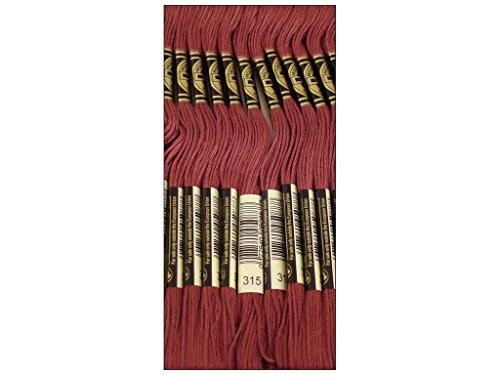 DMC Thread 6-Strand Embroidery Cotton 8.7 Yards Dark Antique Mauve 117-315  12-Pack