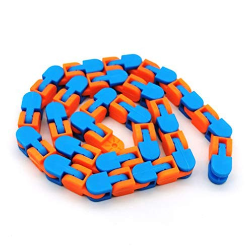 Justpe Wacky Tracks Snap and Click Fidget Toys Puzzles Snake Click Sensory Toy Snake Puzzles Fidget Toys for Stress Relief Finger Sensory Toys for Sensory Kids Adult Party Favours Random Color
