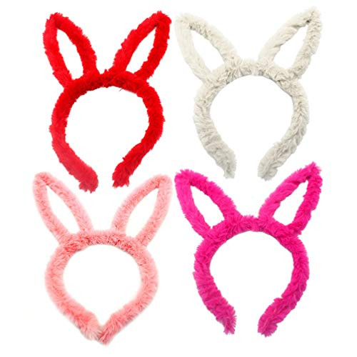 Minkissy Bunny Ears Headbands 4pcs Rabbit Costume Headbands Party Favors Gifts Plush Ear Headbands for Christmas Easter Party Minkissy Bunny Ears Headbands 4pcs Rabbit Costume Headbands Party Favors Gifts Plush Ear Headbands for Christmas Easter Party