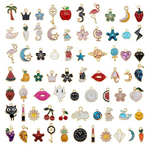 30pcs Mixed Enamel Charms Pendants for Jewelry Making Bulk lot Necklace Earrings Bracelet Craft Findings