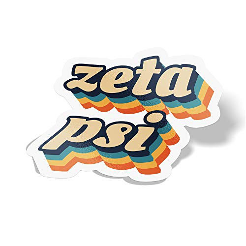 Desert Cactus Zeta Psi 70s Letter Sticker Decal Greek Tall for Window Laptop Computer Car zete