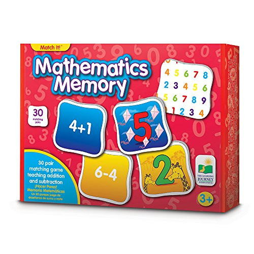 The Learning Journey Match It! Memory - Mathematics - STEM Addition and Subtraction Game Helps to Teach Early Math Facts 30 Matching Pairs
