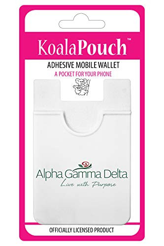 Sorority Shop Alpha Gamma Delta - Koala Pouch - Adhesive Cell Phone Wallet