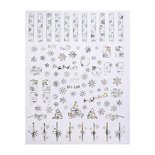 CAIfnv Christmas Nail Sticker Bronzing Nail Ornament Christmas Nail Decal Nail Art Stickers for Fingernails Decor Manicure Decorations  H