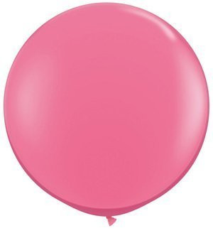 Qualatex Round Latex Giant Balloon (Pack of 2), 3', Rose