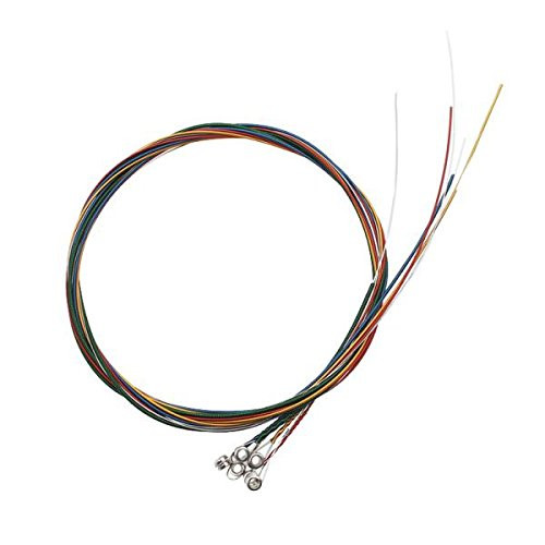 Replacement Set Of 6pcs Colorful E-B-G-D-A-E Strings For Folk Guitar Parts
