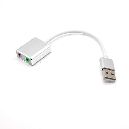 Padarsey USB Audio Adapter External USB Stereo Sound Adapter for Windows Mac Linux Extra Plug and Play No External Drivers 10CM