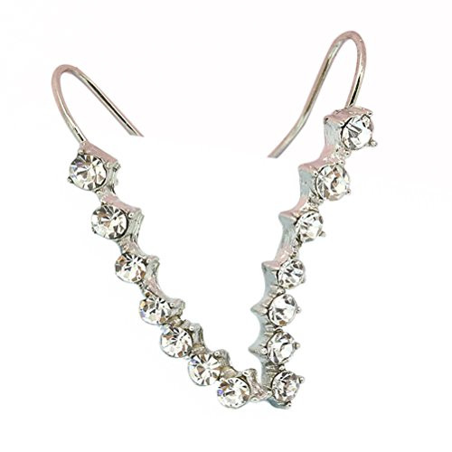 BESTOYARD Ear Cuff Pin Ear Crawler Earrings Climbers Ear Cuff Vine Wrap Studs Crystal Rhinestone Earrings Sparkling Hoop Earring