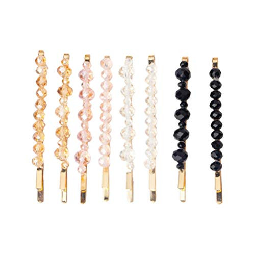 Minkissy 8Pcs Rhinestone Hair Pins Crystal Bobby Pins Hair Clips Shinny Hair Side Clips for Girls Women Minkissy 8Pcs Rhinestone Hair Pins Crystal Bobby Pins Hair Clips Shinny Hair Side Clips for Girls Women