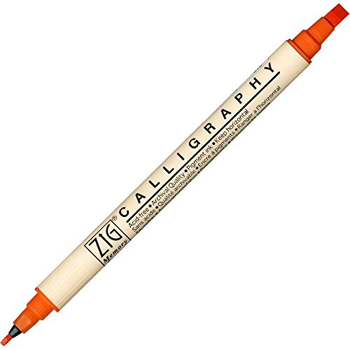 Kuretake ZIG Memory System Calligraphy MS-3400-070 Pure Orange  Japan Import