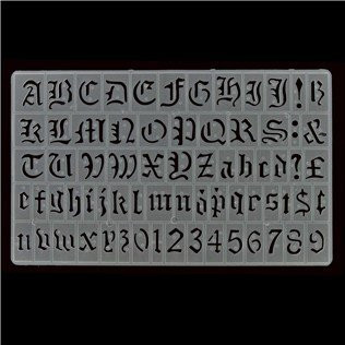 20mm Old English Lettering Stencil