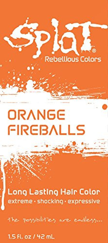 Splat   Orange Fireball   1.5 oz. Foil Pack   30 Wash   Semi-Permanent Orange Hair Dye