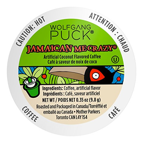 Wolfgang Puck Single Serve Coffee Capsules, Jamaican Me Crazy, 18 Count