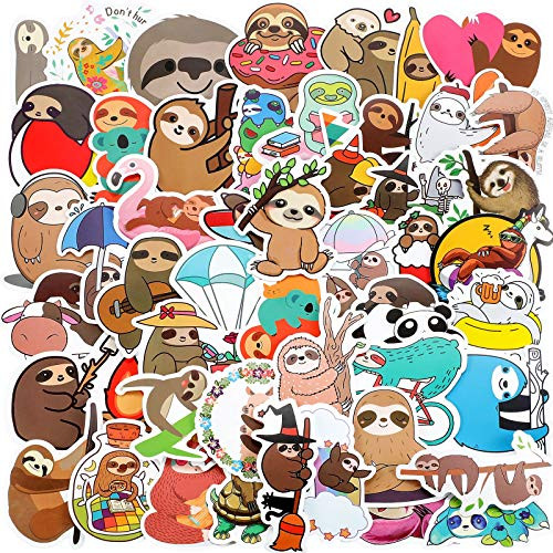 100 Pieces Sloth Stickers for Water Bottles Sloth Laptop Stickers Vinyl Sloth Decals Waterproof Cartoon Animal Stickers for Computer Luggage Guitar Bottle Refrigerator Helmet 100 Pieces Sloth Stickers for Water Bottles Sloth Laptop Stickers Vinyl Sloth Decals Waterproof Cartoon Animal Stickers for Computer Luggage Guitar Bottle Refrigerator Helmet