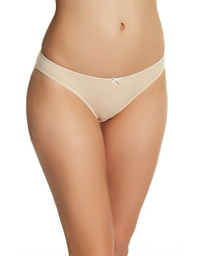 Heidi Klum Smooth Microfiber Bikini. Size Medium. Color Toasted Almond Pristine.