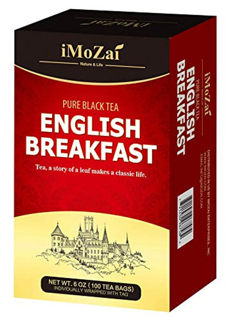 Imozai English Breakfast Black Tea Bags 100 Count Individually Wrapped Imozai English Breakfast Black Tea Bags 100 Count Individually Wrapped