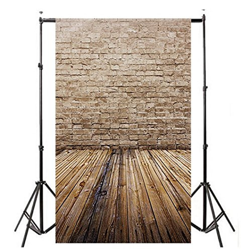 Longay 1PCS Vinyl Wood Wall Floor Photography Studio Prop Backdrop Background 3x5FT H Longay 1PCS Vinyl Wood Wall Floor Photography Studio Prop Backdrop Background 3x5FT H