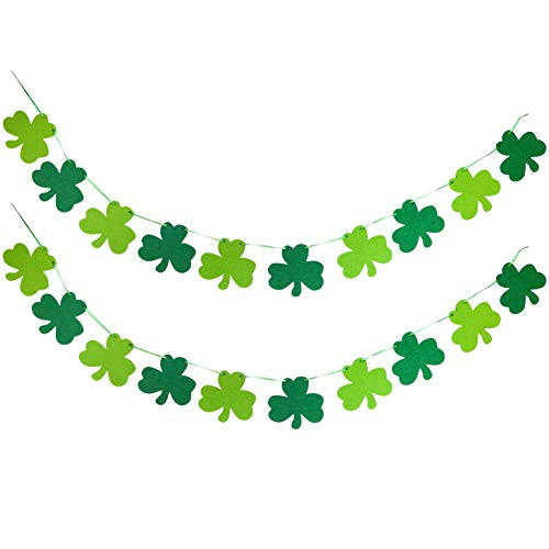 St. Patricks Day Decorations Felt Shamrock Clover Garland Banner for St.Patricks Day Lucky Shamrock Banner Garland for Irish Party Supplies Decor St. Patricks Day Decorations Felt Shamrock Clover Garland Banner for St.Patricks Day Lucky Shamrock Banner Garland for Irish Party Supplies Decor