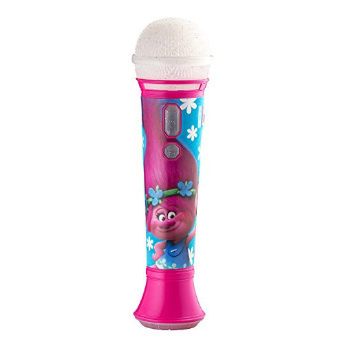 Trolls Sing Along  MP3 Microphone with Built in Music and Connects to any MP3 Player
