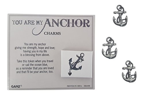Ganz You are My Anchor Wish Box Charm Pocket Token with Story Card - Strength Hope Love