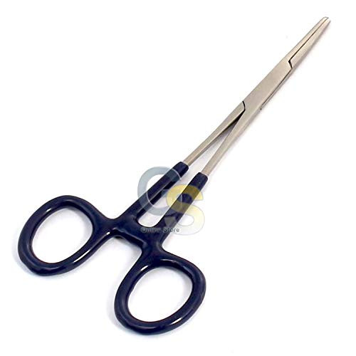G.S Mosquito Forceps Straight 5 inch Blue DEP