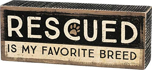 Primitives by Kathy Classic Box Sign, Black, White