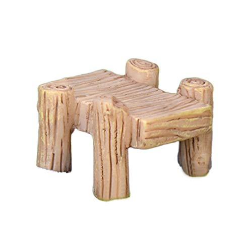 YuYe-xthriv Micro Landscape Doll House Accessories Resin Bridge Mini Fairy Garden Figures Miniature Moss Landscape Ornament Decor Yellow