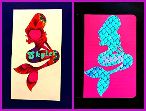 Mermaid Decal - Mermaid Sticker - Mermaid Name Vinyl Decal - Custom Laptop Decal - Water Bottle Decal - Tumbler - You Choose Size and Color