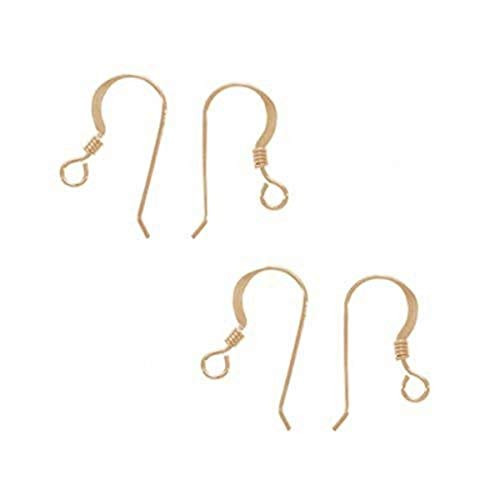 Beadaholique Earring Hooks French Wire with Coil 19mm Long 2 Pairs 14K Gold Filled Beadaholique Earring Hooks French Wire with Coil 19mm Long 2 Pairs 14K Gold Filled