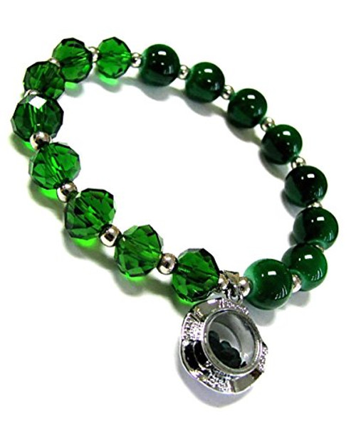 Linpeng PUP-31-5 Woman Bracelet Crystal Spinner Lucky Charm Birthstone Color May Emerald Linpeng PUP-31-5 Woman Bracelet Crystal Spinner Lucky Charm Birthstone Color May Emerald