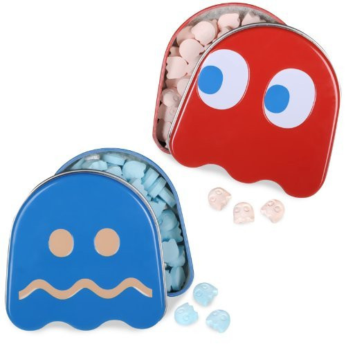 Pac-Man Candy Turned Ghost Sour Tin  Colors may vary  by Boston America